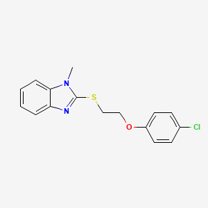 2-{[2-(4-chlorophenoxy)ethyl]thio}-1-methyl-1H-benzimidazole