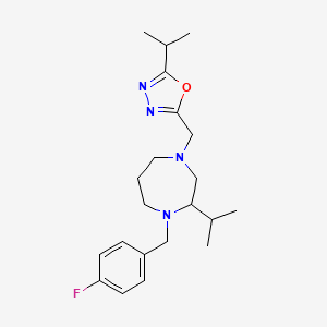 1-(4-fluorobenzyl)-2-isopropyl-4-[(5-isopropyl-1,3,4-oxadiazol-2-yl)methyl]-1,4-diazepane