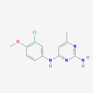 molecular formula C12H13ClN4O B5479116 N~4~-(3-chloro-4-methoxyphenyl)-6-methyl-2,4-pyrimidinediamine 