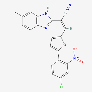 3-[5-(4-chloro-2-nitrophenyl)-2-furyl]-2-(5-methyl-1H-benzimidazol-2-yl)acrylonitrile