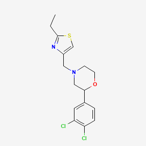 molecular formula C16H18Cl2N2OS B5479147 2-(3,4-dichlorophenyl)-4-[(2-ethyl-1,3-thiazol-4-yl)methyl]morpholine 