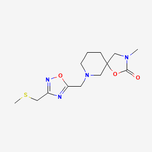 molecular formula C13H20N4O3S B5479158 3-methyl-7-({3-[(methylthio)methyl]-1,2,4-oxadiazol-5-yl}methyl)-1-oxa-3,7-diazaspiro[4.5]decan-2-one 