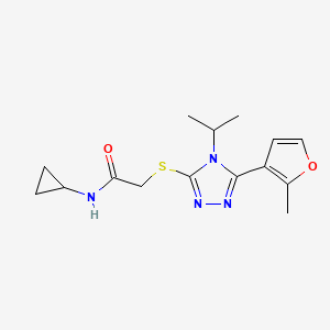 N-CYCLOPROPYL-2-{[4-ISOPROPYL-5-(2-METHYL-3-FURYL)-4H-1,2,4-TRIAZOL-3-YL]SULFANYL}ACETAMIDE