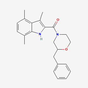 2-[(2-benzyl-4-morpholinyl)carbonyl]-3,4,7-trimethyl-1H-indole