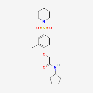 N-cyclopentyl-2-[2-methyl-4-(1-piperidinylsulfonyl)phenoxy]acetamide