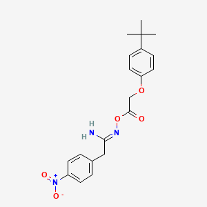 (1Z)-N'-{[(4-tert-butylphenoxy)acetyl]oxy}-2-(4-nitrophenyl)ethanimidamide