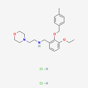 N-[[3-ethoxy-2-[(4-methylphenyl)methoxy]phenyl]methyl]-2-morpholin-4-ylethanamine;dihydrochloride