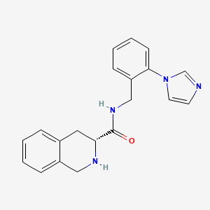 molecular formula C20H20N4O B5479289 (3R)-N-[2-(1H-imidazol-1-yl)benzyl]-1,2,3,4-tetrahydro-3-isoquinolinecarboxamide dihydrochloride 