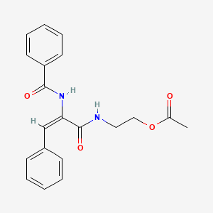 2-{[2-(benzoylamino)-3-phenylacryloyl]amino}ethyl acetate