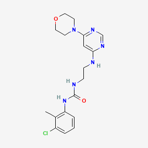 N-(3-chloro-2-methylphenyl)-N'-(2-{[6-(4-morpholinyl)-4-pyrimidinyl]amino}ethyl)urea