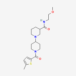 molecular formula C20H31N3O3S B5479313 N-(2-methoxyethyl)-1'-[(5-methyl-2-thienyl)carbonyl]-1,4'-bipiperidine-3-carboxamide 