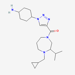 cis-4-(4-{[4-(cyclopropylmethyl)-3-isopropyl-1,4-diazepan-1-yl]carbonyl}-1H-1,2,3-triazol-1-yl)cyclohexanamine dihydrochloride