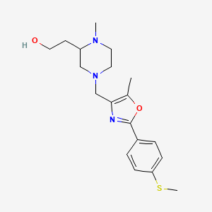 2-[1-methyl-4-({5-methyl-2-[4-(methylthio)phenyl]-1,3-oxazol-4-yl}methyl)piperazin-2-yl]ethanol