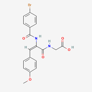 molecular formula C19H17BrN2O5 B5479346 N-[2-[(4-bromobenzoyl)amino]-3-(4-methoxyphenyl)acryloyl]glycine 