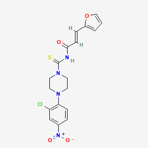 (2E)-N-{[4-(2-chloro-4-nitrophenyl)piperazin-1-yl]carbonothioyl}-3-(furan-2-yl)prop-2-enamide