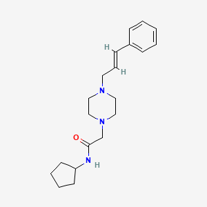 N-cyclopentyl-2-[4-(3-phenyl-2-propen-1-yl)-1-piperazinyl]acetamide