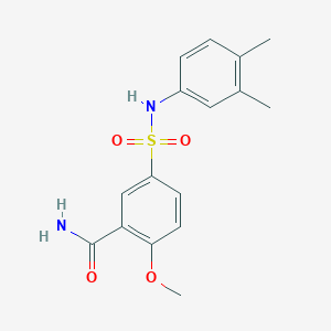 5-{[(3,4-dimethylphenyl)amino]sulfonyl}-2-methoxybenzamide