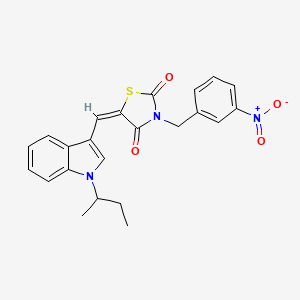 5-[(1-sec-butyl-1H-indol-3-yl)methylene]-3-(3-nitrobenzyl)-1,3-thiazolidine-2,4-dione