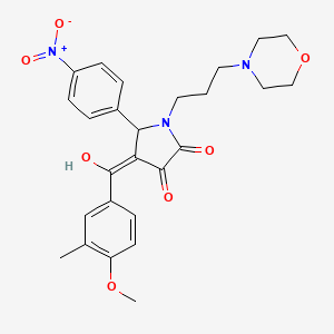 molecular formula C26H29N3O7 B5479401 3-hydroxy-4-(4-methoxy-3-methylbenzoyl)-1-[3-(4-morpholinyl)propyl]-5-(4-nitrophenyl)-1,5-dihydro-2H-pyrrol-2-one 