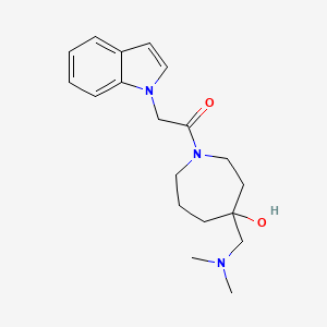 4-[(dimethylamino)methyl]-1-(1H-indol-1-ylacetyl)-4-azepanol