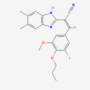 2-(5,6-dimethyl-1H-benzimidazol-2-yl)-3-(3-iodo-5-methoxy-4-propoxyphenyl)acrylonitrile