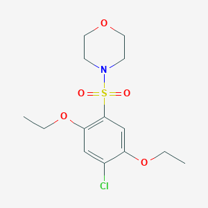 molecular formula C14H20ClNO5S B5479425 4-[(4-chloro-2,5-diethoxyphenyl)sulfonyl]morpholine 