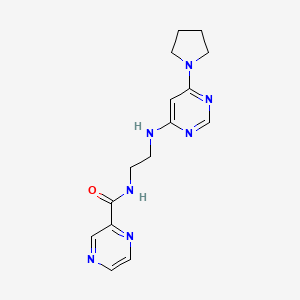 N-(2-{[6-(1-pyrrolidinyl)-4-pyrimidinyl]amino}ethyl)-2-pyrazinecarboxamide