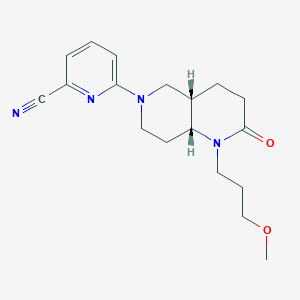 6-[(4aS*,8aR*)-1-(3-methoxypropyl)-2-oxooctahydro-1,6-naphthyridin-6(2H)-yl]pyridine-2-carbonitrile