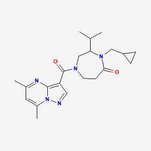 4-(cyclopropylmethyl)-1-[(5,7-dimethylpyrazolo[1,5-a]pyrimidin-3-yl)carbonyl]-3-isopropyl-1,4-diazepan-5-one