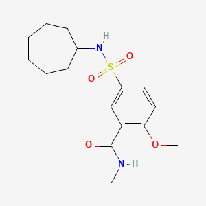 5-[(cycloheptylamino)sulfonyl]-2-methoxy-N-methylbenzamide