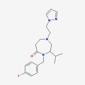 4-(4-fluorobenzyl)-3-isopropyl-1-[2-(1H-pyrazol-1-yl)ethyl]-1,4-diazepan-5-one