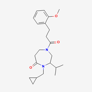 4-(cyclopropylmethyl)-3-isopropyl-1-[3-(2-methoxyphenyl)propanoyl]-1,4-diazepan-5-one