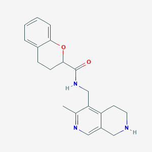 molecular formula C20H23N3O2 B5479531 N-[(3-methyl-5,6,7,8-tetrahydro-2,7-naphthyridin-4-yl)methyl]-2-chromanecarboxamide dihydrochloride 