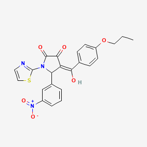 3-hydroxy-5-(3-nitrophenyl)-4-(4-propoxybenzoyl)-1-(1,3-thiazol-2-yl)-1,5-dihydro-2H-pyrrol-2-one