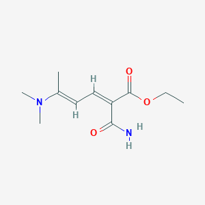 ethyl 2-(aminocarbonyl)-5-(dimethylamino)-2,4-hexadienoate