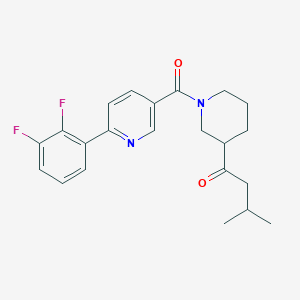 1-(1-{[6-(2,3-difluorophenyl)pyridin-3-yl]carbonyl}piperidin-3-yl)-3-methylbutan-1-one