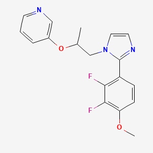 3-{2-[2-(2,3-difluoro-4-methoxyphenyl)-1H-imidazol-1-yl]-1-methylethoxy}pyridine