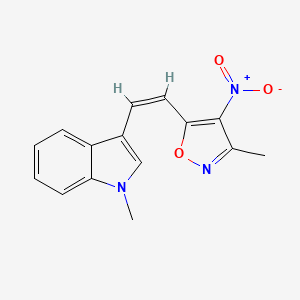 1-methyl-3-[2-(3-methyl-4-nitro-5-isoxazolyl)vinyl]-1H-indole