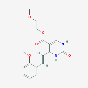 2-methoxyethyl 4-[2-(2-methoxyphenyl)vinyl]-6-methyl-2-oxo-1,2,3,4-tetrahydro-5-pyrimidinecarboxylate