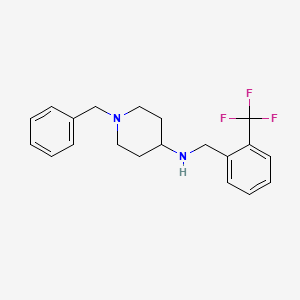 molecular formula C20H23F3N2 B5479676 1-benzyl-N-[2-(trifluoromethyl)benzyl]-4-piperidinamine 