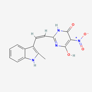 molecular formula C15H12N4O4 B5479694 6-hydroxy-2-[2-(2-methyl-1H-indol-3-yl)vinyl]-5-nitro-4(3H)-pyrimidinone 