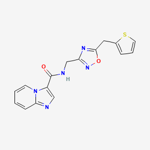 molecular formula C16H13N5O2S B5479699 N-{[5-(2-thienylmethyl)-1,2,4-oxadiazol-3-yl]methyl}imidazo[1,2-a]pyridine-3-carboxamide 