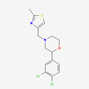 molecular formula C15H16Cl2N2OS B5479731 2-(3,4-dichlorophenyl)-4-[(2-methyl-1,3-thiazol-4-yl)methyl]morpholine 