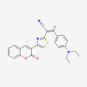 (2Z)-3-[4-(Diethylamino)phenyl]-2-[4-(2-oxo-2H-chromen-3-YL)-1,3-thiazol-2-YL]prop-2-enenitrile