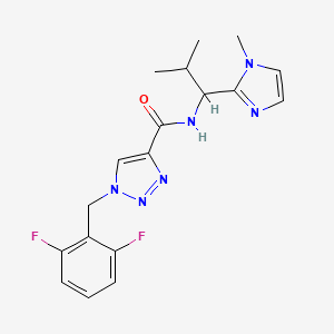 molecular formula C18H20F2N6O B5479745 1-(2,6-difluorobenzyl)-N-[2-methyl-1-(1-methyl-1H-imidazol-2-yl)propyl]-1H-1,2,3-triazole-4-carboxamide 