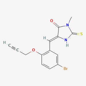 5-[5-bromo-2-(2-propyn-1-yloxy)benzylidene]-3-methyl-2-thioxo-4-imidazolidinone