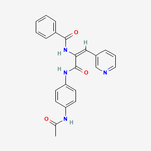 N-[(E)-3-(4-acetamidoanilino)-3-oxo-1-pyridin-3-ylprop-1-en-2-yl]benzamide