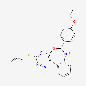 3-(Allylsulfanyl)-6-(4-ethoxyphenyl)-6,7-dihydro[1,2,4]triazino[5,6-D][3,1]benzoxazepine