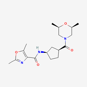 N-((1R*,3S*)-3-{[(2R*,6S*)-2,6-dimethyl-4-morpholinyl]carbonyl}cyclopentyl)-2,5-dimethyl-1,3-oxazole-4-carboxamide