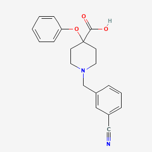 molecular formula C20H20N2O3 B5479796 1-(3-cyanobenzyl)-4-phenoxypiperidine-4-carboxylic acid 